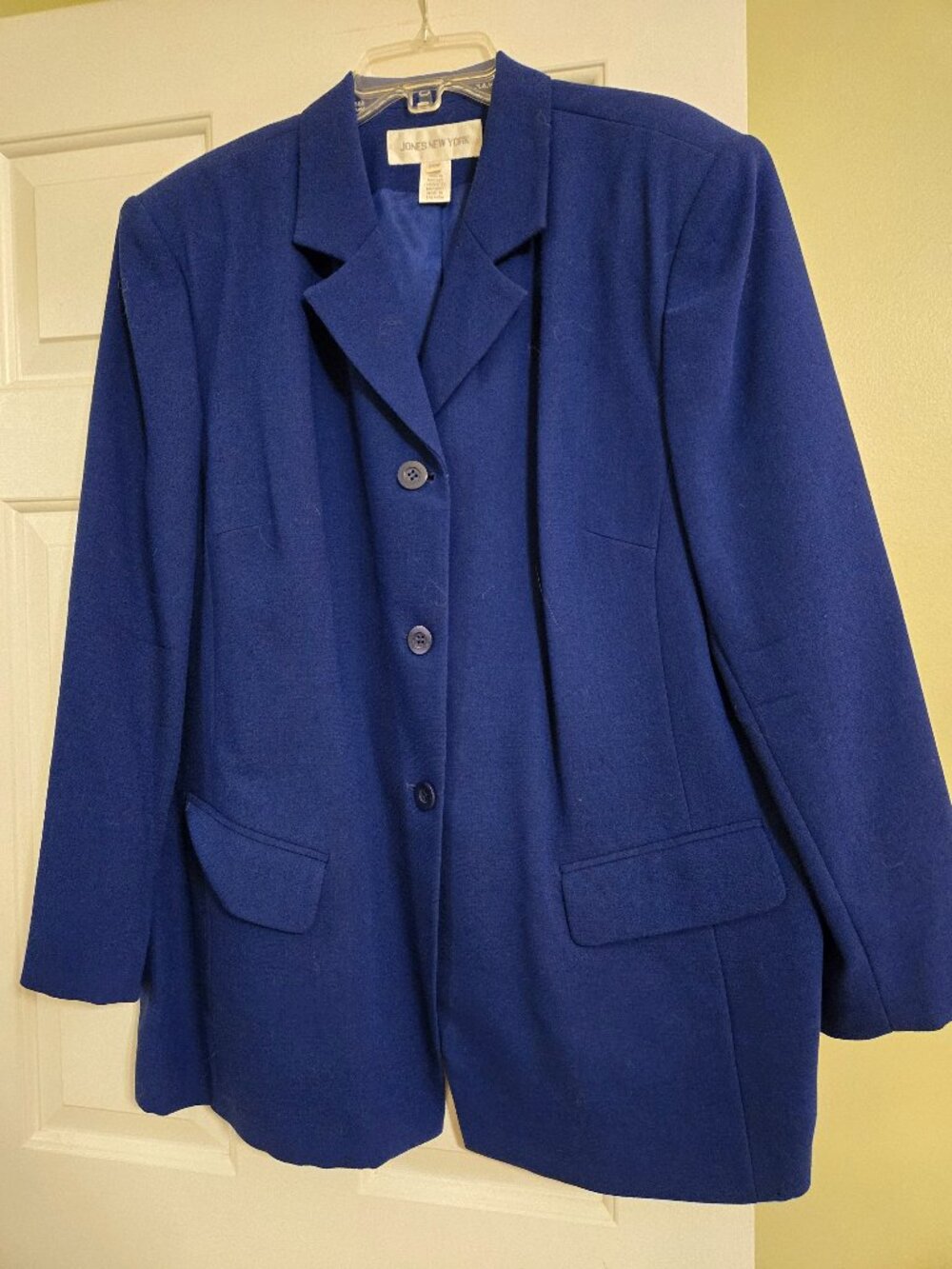 Jones New York wool jacket royal blue 20W
